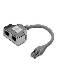 SDOPPIATORE SCHERMATO PER CAT.5E DIGITUS 08260 PER 2 LINEE RJ45